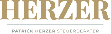 Offizielles Logo der Steuerkanzlei Patrick Herzer Steuerberater in goldener Schrift